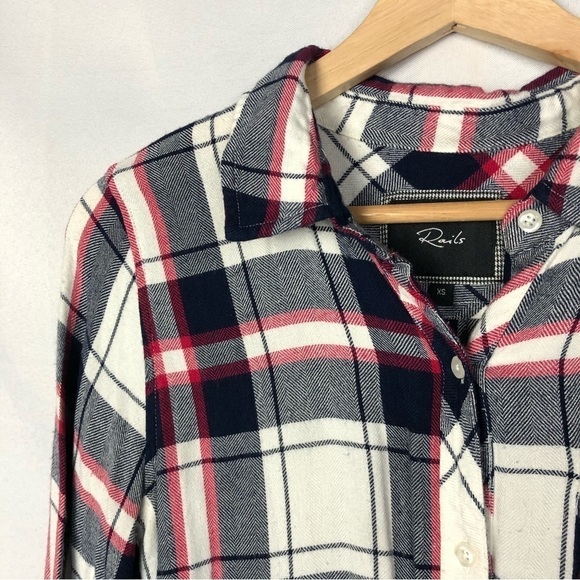 Rails Hunter Patriot Cranberry Plaid Long Sleeve Button Down XS - Picture 4 of 4
